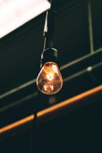 black pendant light